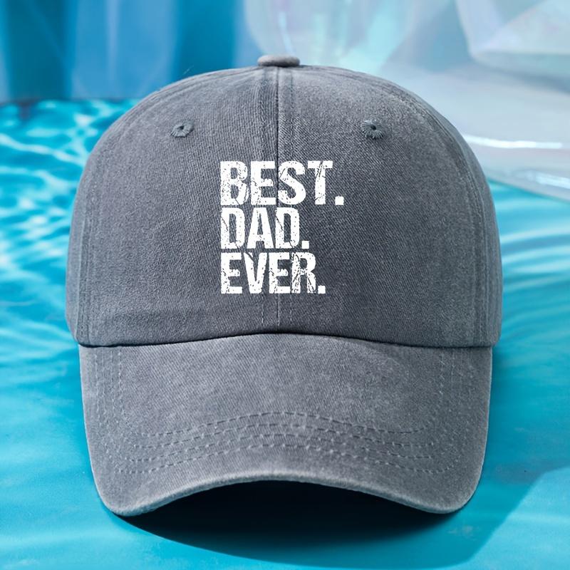The 'Best Dad' Printed Retro Washed Baseball Hat - Classic American Style, Suitable for Outdoor Travel and Camping