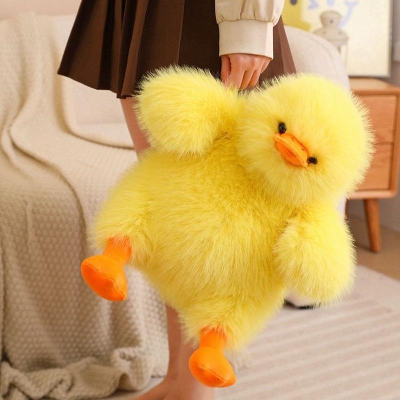Duck Plush Toy Adorable Fury Super Soft Fat Doll Dwen Dwen Duck Doll PP Cotton Student Sleeping Pillow Cloth Doll Halloween Gift Latest