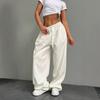 2026 Dámské volné široké kalhoty s potiskem křídel Streetwear Ležérní kalhoty