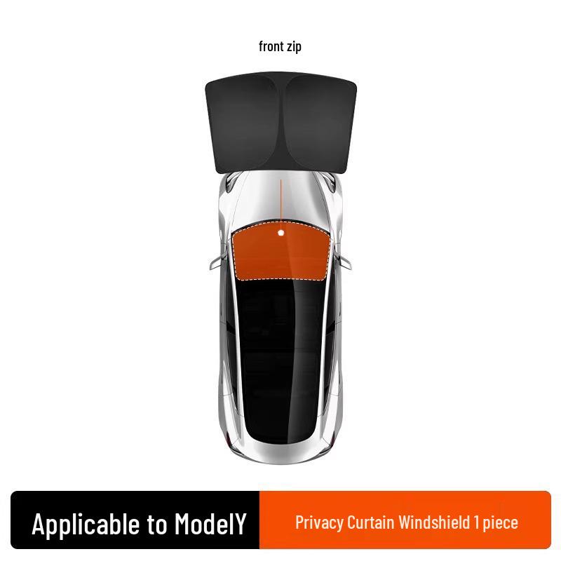 Tesla Model 3/Y Sunshade: Refresh Version Opaque Camping Privacy Curtain with Suction Cups