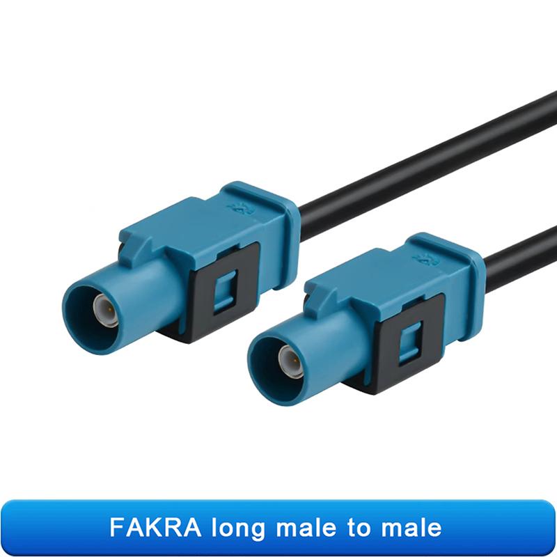 ZLinKJ Fakra Z Male To Fakra Z Female 90 Degree Jack Car Navigation GPS Antenna Adapter Extension Cable RG174 RF Coaxial Pigtail