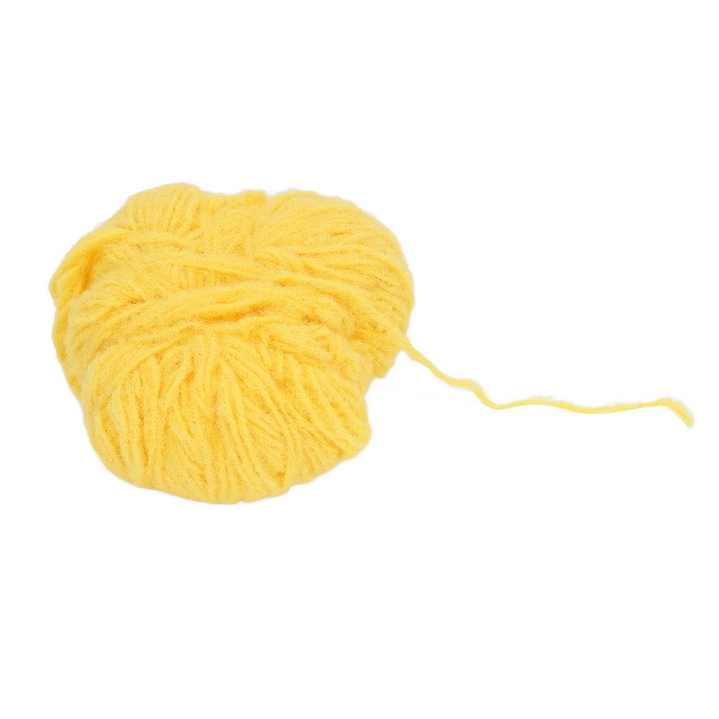 Yellow Wool Yarn DIY Knitting Doll Extensibility Wool Knitting Yarn Soft Cotton Wool Yarn for