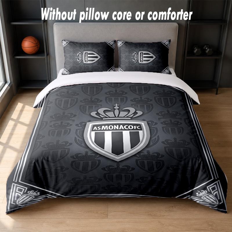 Monaco FC Design Bed Bedding Set 1 Duvet Cover + 2 Pillowcases Soft Breathable Household Bed Linens
