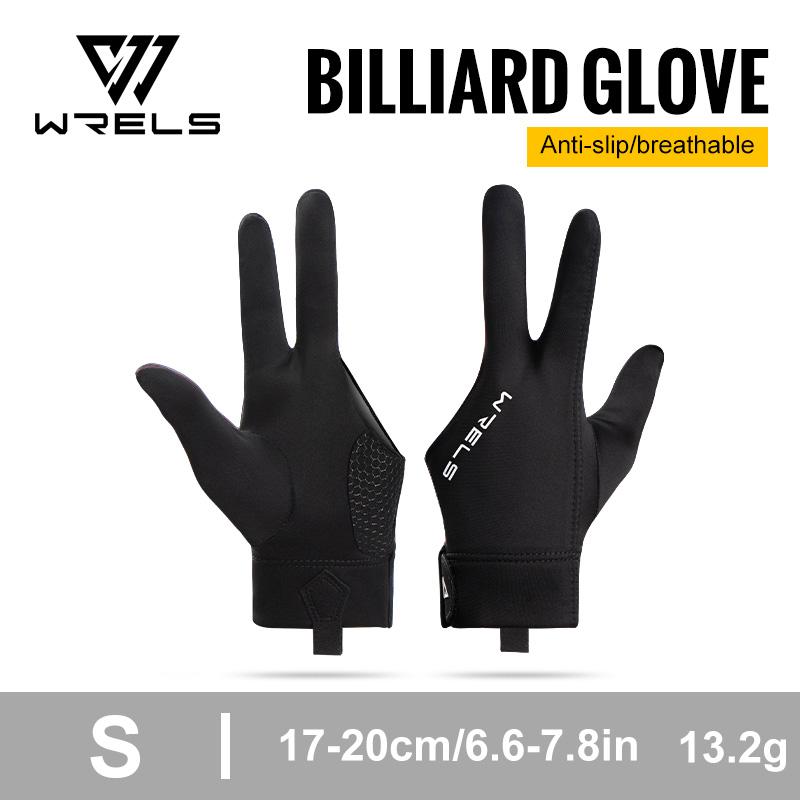 

WRELS Professional Pool Gloves Light and Breathable Two-finger Open Design Knitted Fabric Lightweight Breathable Elastic and Non-slip S