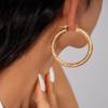 1 Pair of Fashionable Cut Texture Earrings for Girls, Suitable for Daily Wear, Gift Giving, Party Fashion Jewelry