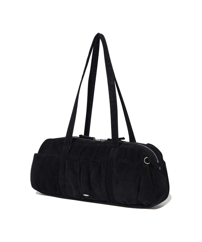 Covernat Woman Clover Heart Bubble Corduroy Duffle Bag Black