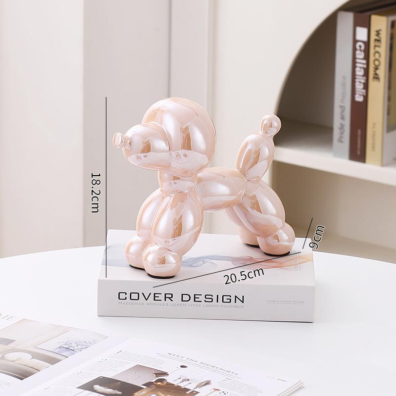 Figurina Cane Ospite in Ceramica Decorazione Casa Decorazione Stanza Accessori Ufficio Animale Nordico Sculture Decorative Figurina