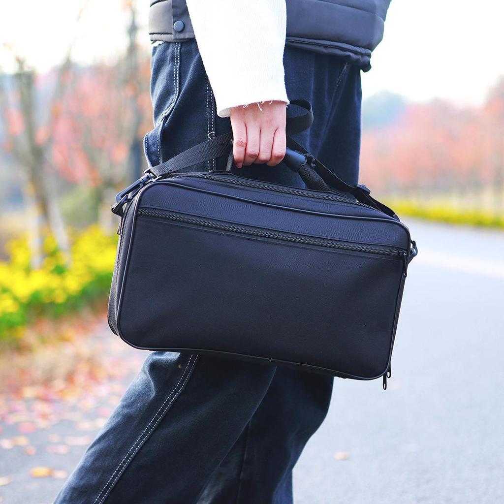 Schwarze wasserdichte Oxford-Umhängetasche und Handtasche für Oboe – tragbarer Instrumentenkoffer
