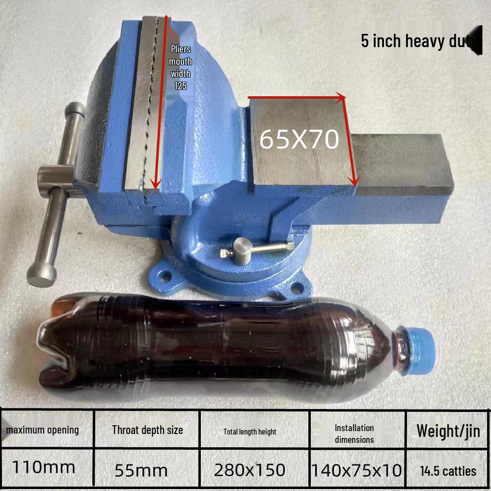Industrial Heavy-Duty Bench Vise with Anvil - Available In Sizes 4" To 16"