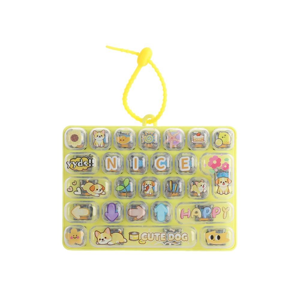 Clear Key Sounds Mechanical Keyboard Toy Cartoon Animal Patterns Bag Pendant Charm Gift Giving