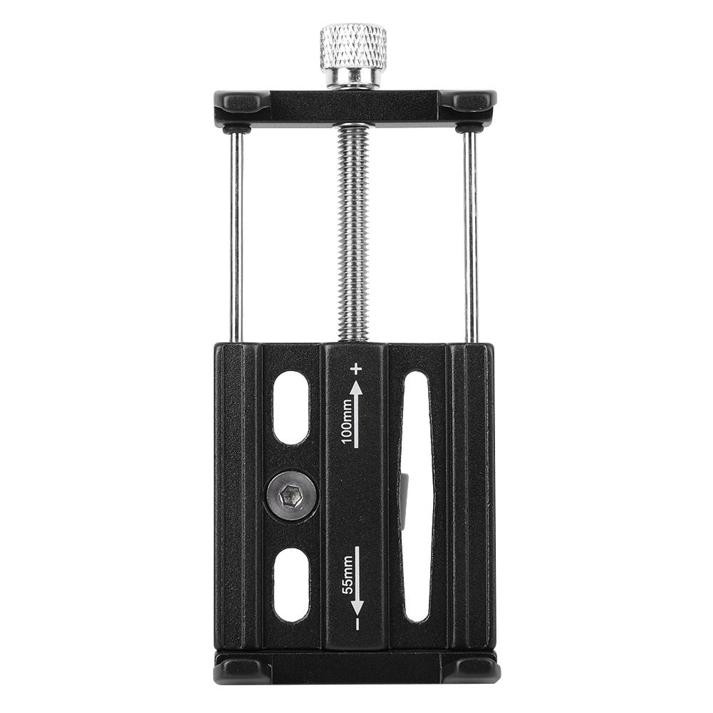 KR01 Aluminium Alloy Mobile Phone Holder Clip Portable Motorcycle Bicycle Fixed BracketBlack