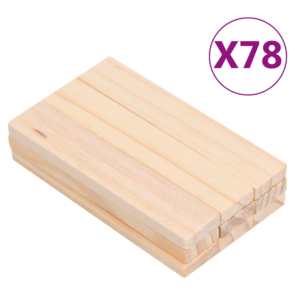 Set de 150 Bloques de Construcción de Madera Madera de Pino Macizo
