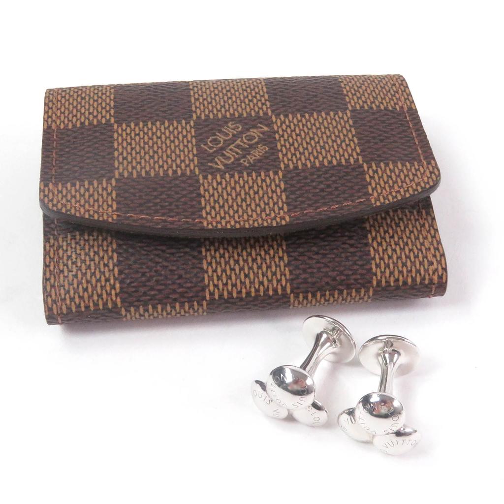 Great LOUIS VUITTON Cufflinks Boutong de Manchette Silver925 M30566 Men's Jewelry Used