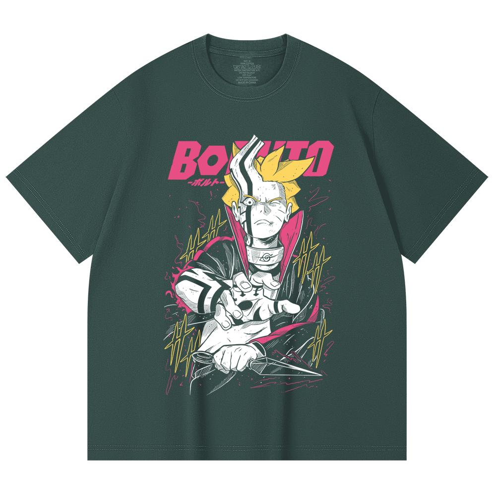230 Gsm 100% Cotton Boruto V1 Print Unisex Heavy Cotton T Shirt