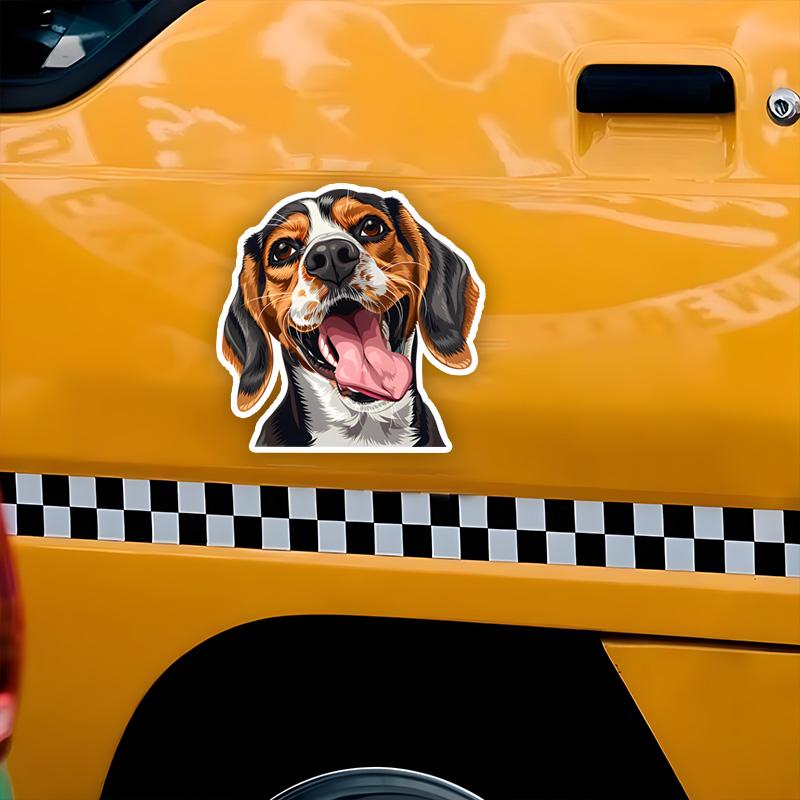 

Наклейки на вікна бампера автомобіля собаки Бігль для автомобіля Вантажівка Ван Модні наклейки Вінілові наклейки з матеріалу білий