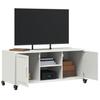 Vidaxl Szafka Rtv, Biała, 100,5X39X43,5 Cm, Stal