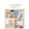 Cartoon Bear Car Trash Bin Leather Print Hanging Car Storage Organizer