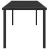 Garden Table Black 200 x 80 x 73 cm Metal