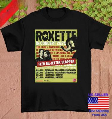 Roxette Band In Concert 2025 T Shirt Full Size S-3XL