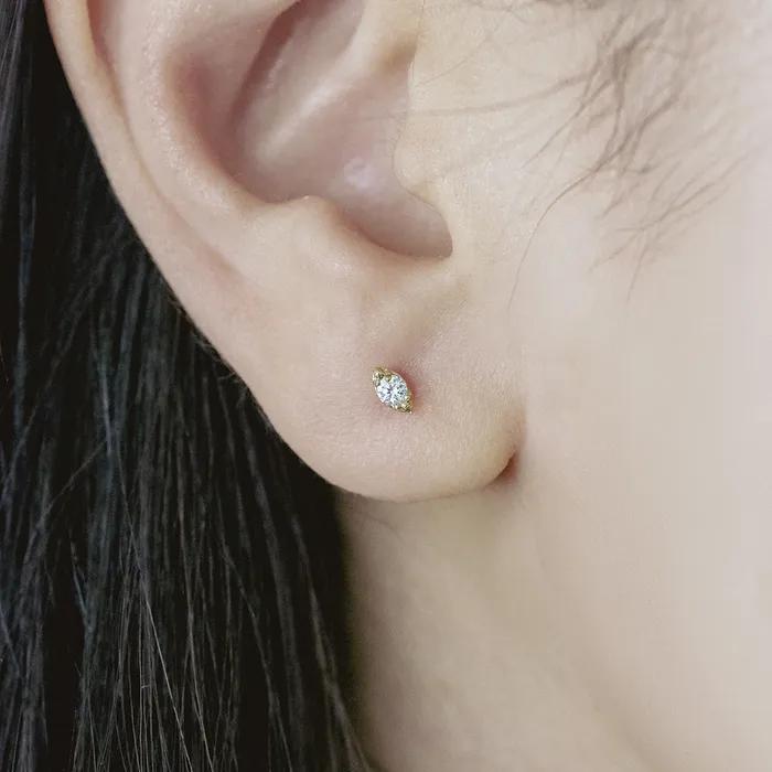 [silver925] Dew Earrings (Diamond)(2color)