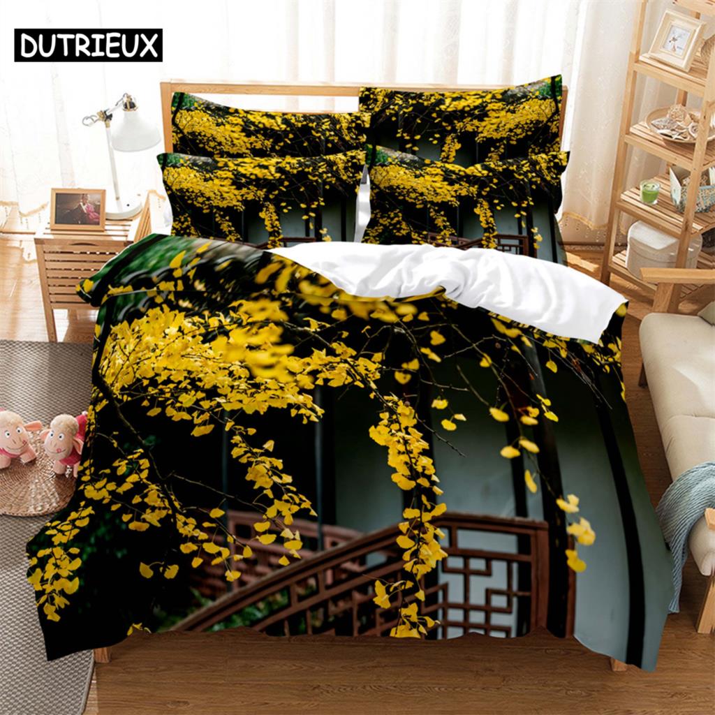 Tree 3D Digital Bedding Sets Home Bedclothes Super King Cover Pillowcase Comforter Textiles Bedding Set Bed Cover Set