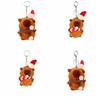 PP Cotton Christmas Capybara Pendant Cartoon Plush Animal Key Ring  Festival Gifts