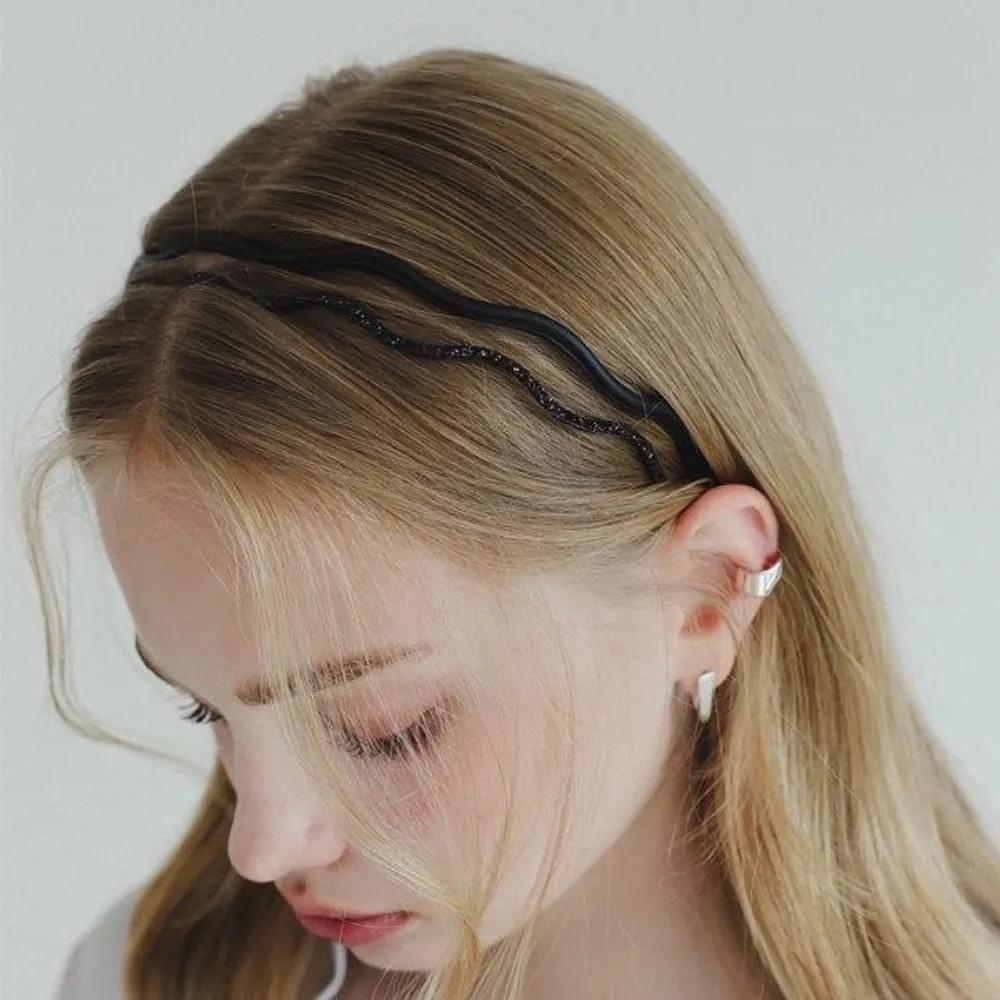 J Lauren Sequin Wave Slim Twinkle Hairband H01074 Gold