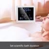 5in Wall Shower Clock Digital Timer Alarm Temperature Humidity Display Waterproof for Home Bathroom