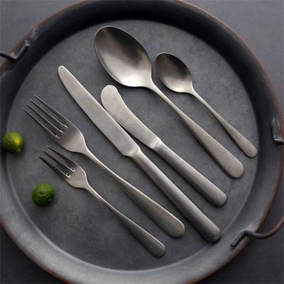 Snowflake Silver Classic Retro Comfortable Texture Steak Knife Fork Fruit Dessert Spoon