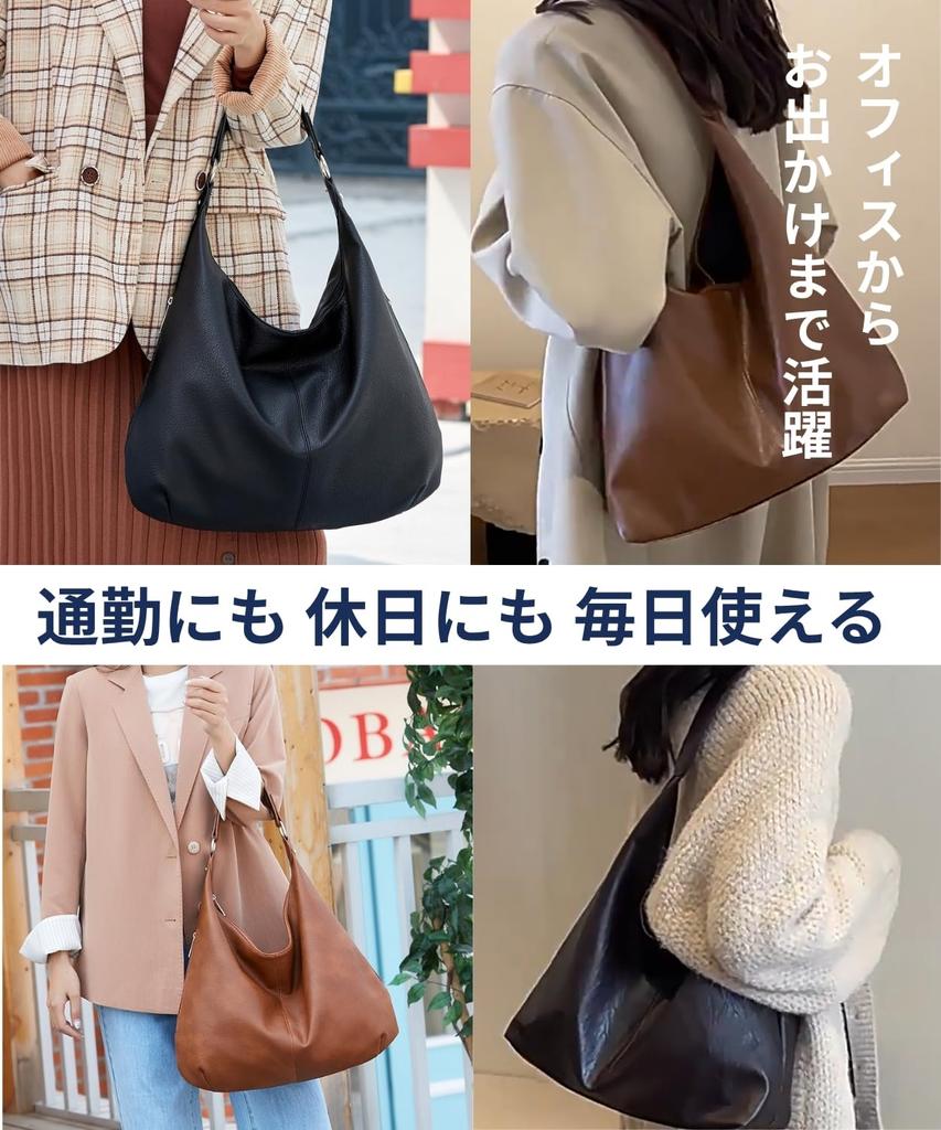 Bag for A4 Large Shoulder Bag with Zipper Closure and Side Suitable for Commuting and School [Lumeriora] One-Shoulder Women, Compatible, Capacity,
