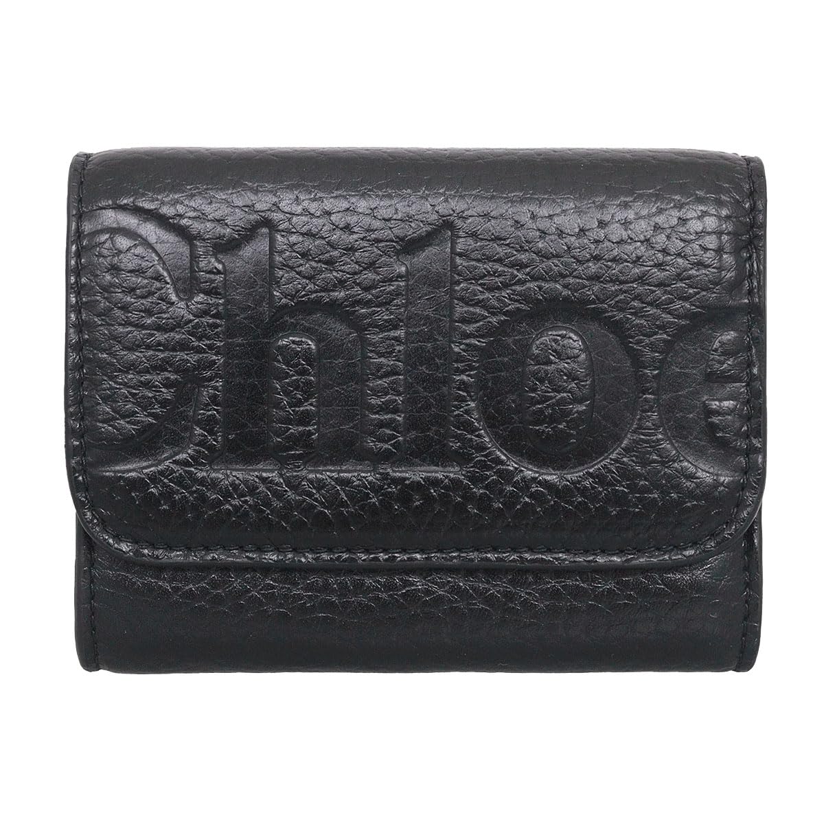 

Chloe Small Trifold Wallet in Black Leather for (CHC24WP451 O21) Women. [Brand Name] [Used] чорний