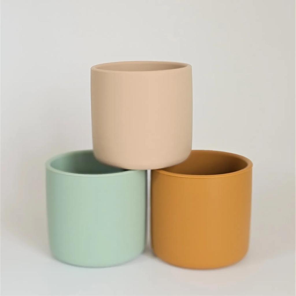 Silicone Cup for Children 180 Ml 6m+ MinikOiOi Beige