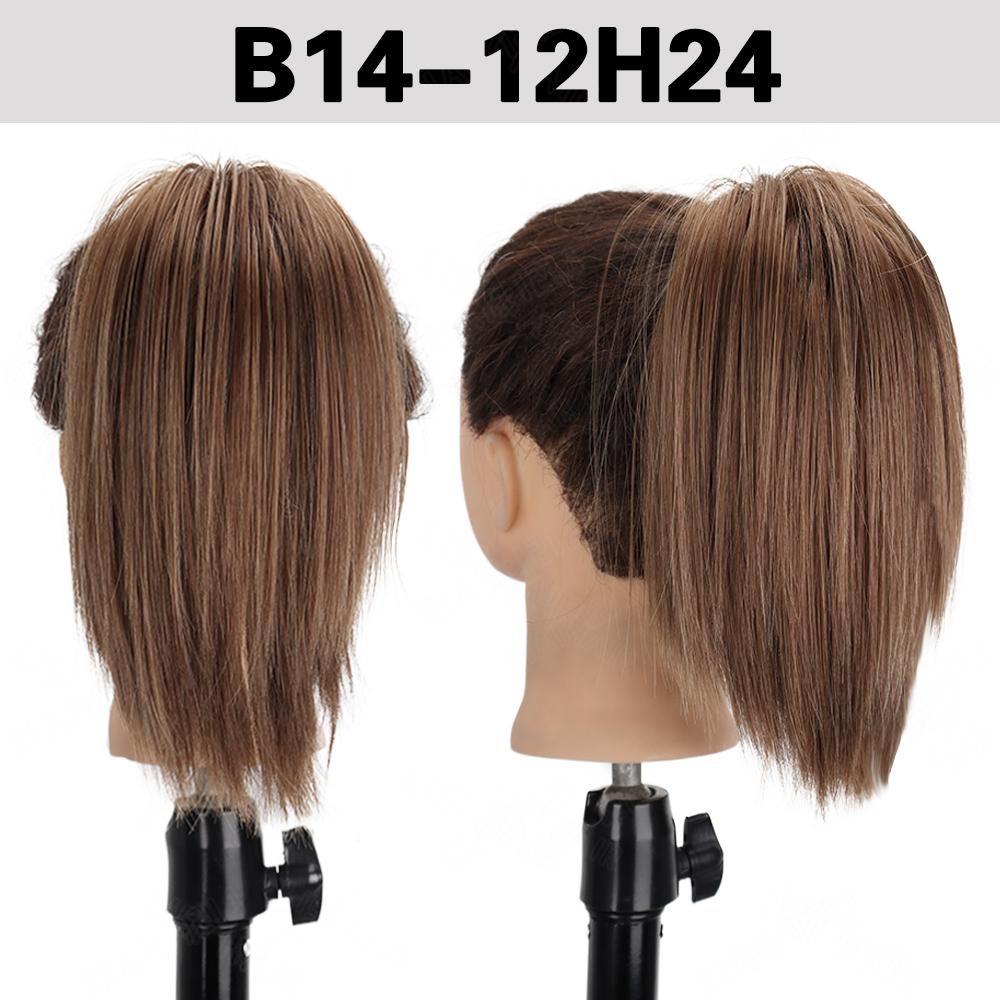 Synthetic Messy Bun Hair Piece Claw Clip In Hair Buns Extensions Straight Wig For Women Daily Use Hair Accessories