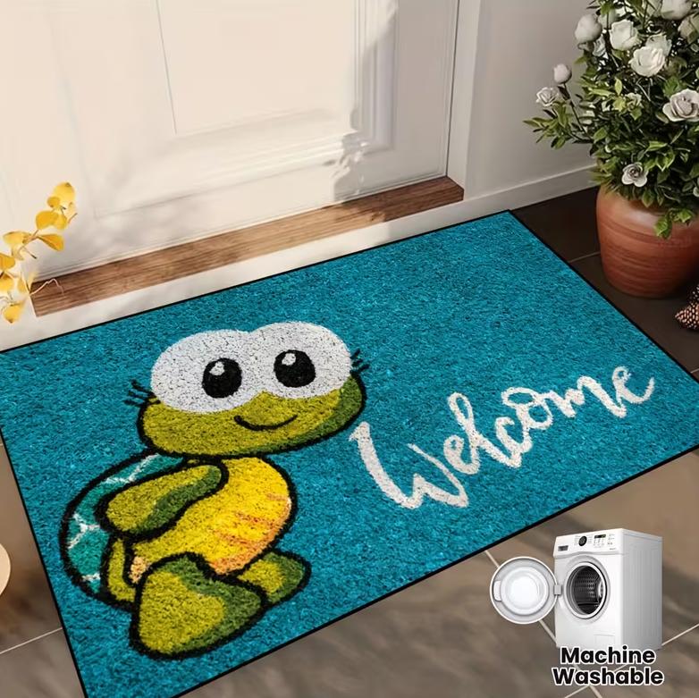 

Door Mat, Beach Welcome Mat Turtle and Ocean Best Floor Mat for Indoor and Outdoor Use Suitable for Seaside Home Decoration Mat 40cm x 60cm