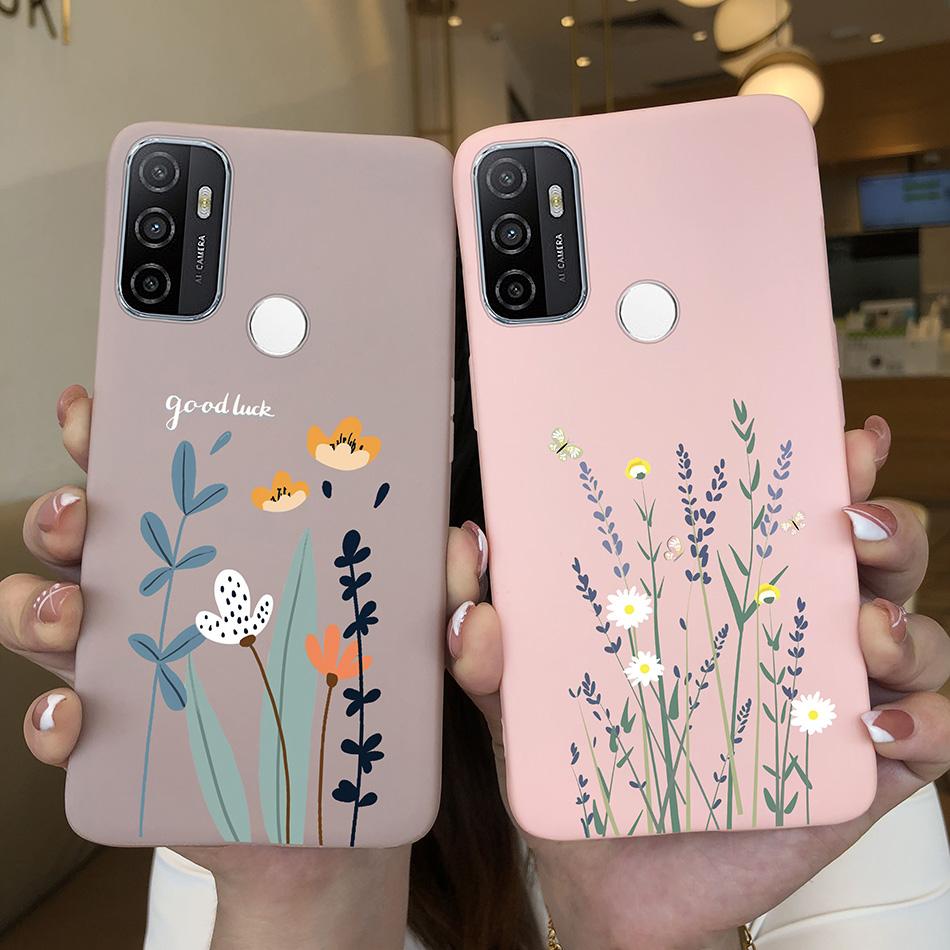 For OPPO A53S 2020 Case Cartoon Coque Heart Painted Silicone Phone Back Cover For Oppo A53s A 53s A53 S Oppoa53 2020 Shell Case