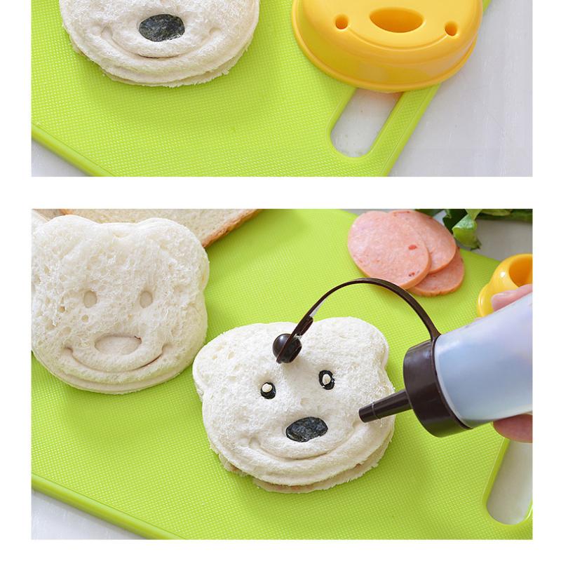 Cute Bear Sandwich Molds Toast Making Knife Molds Cute Baking Pastry Tools Funny Food Kitchen Accessories