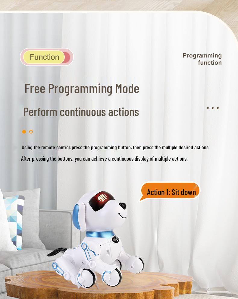 AI-Powered Companion Toy Dog - Remote Controlled Electric Robot for Kids