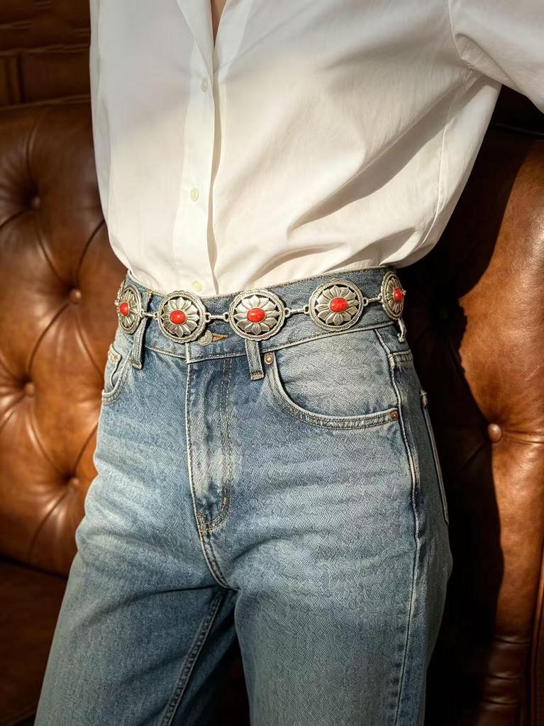 Bohemian Silver Vintage Waist Chain for Women – Chic, High-End Summer Accessory Belt