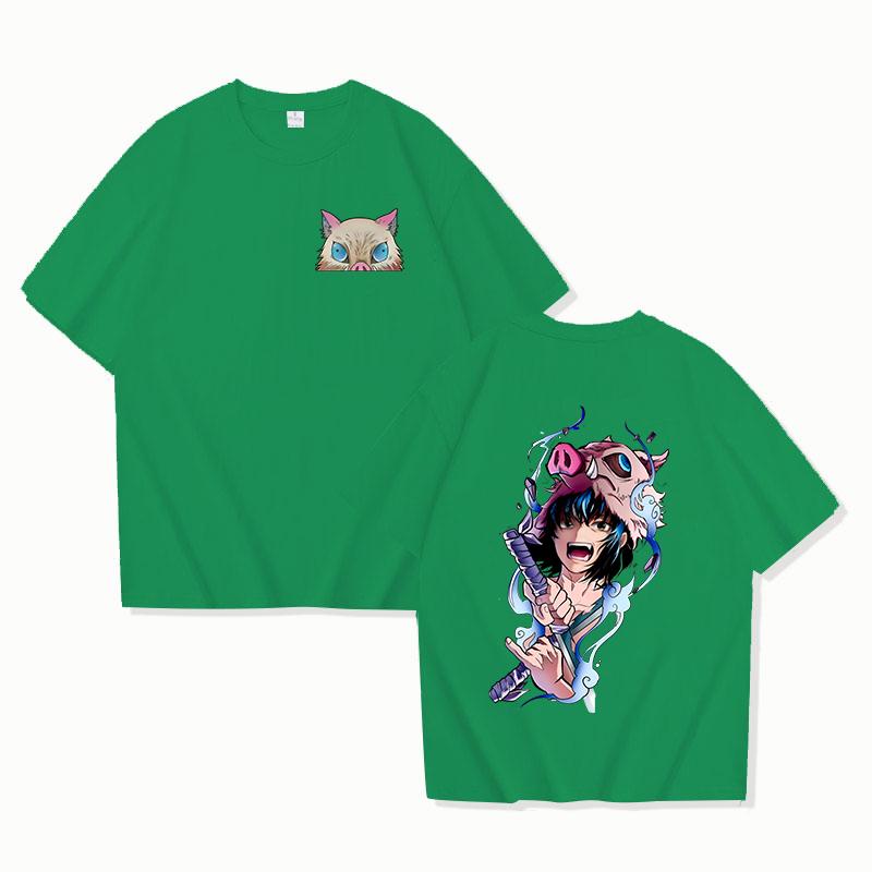 Hot Hashibira Inosuke Print Short Sleeve T Shirts Women Men Casual Shirts Summer Cool Crew Neck T-shirts Anime Shirts