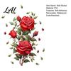 Floral Wall Accent for Party Red Rose Sticker Watercolor Peel and Stick Decal Waterproof PVC Flower Decals Living Room Bedroom Self-Adhesive