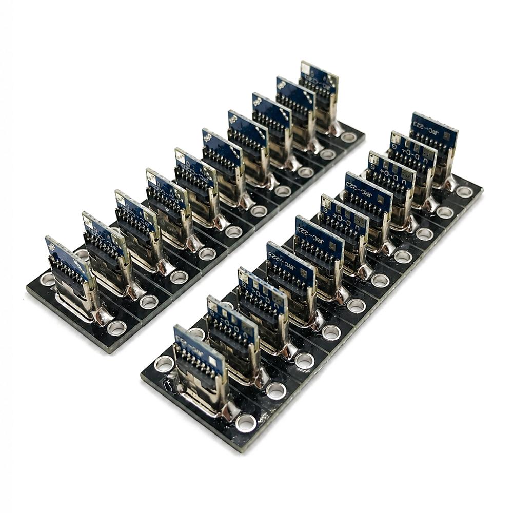 5/20pcs Type-C Jack Type-C 2/4 Pin Female Connector Jack Charging Port Type C Socket Electrical Charging Base With Fixing Plate