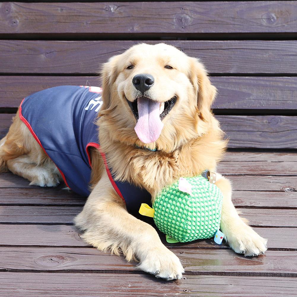 Interaktives Hundespielzeug mit Ball für aggressives Kauen, Training zum Entspannen, bissfestes Hundespielzeug mit Plüschgriff und Glöckchen, Heimtierbedarf