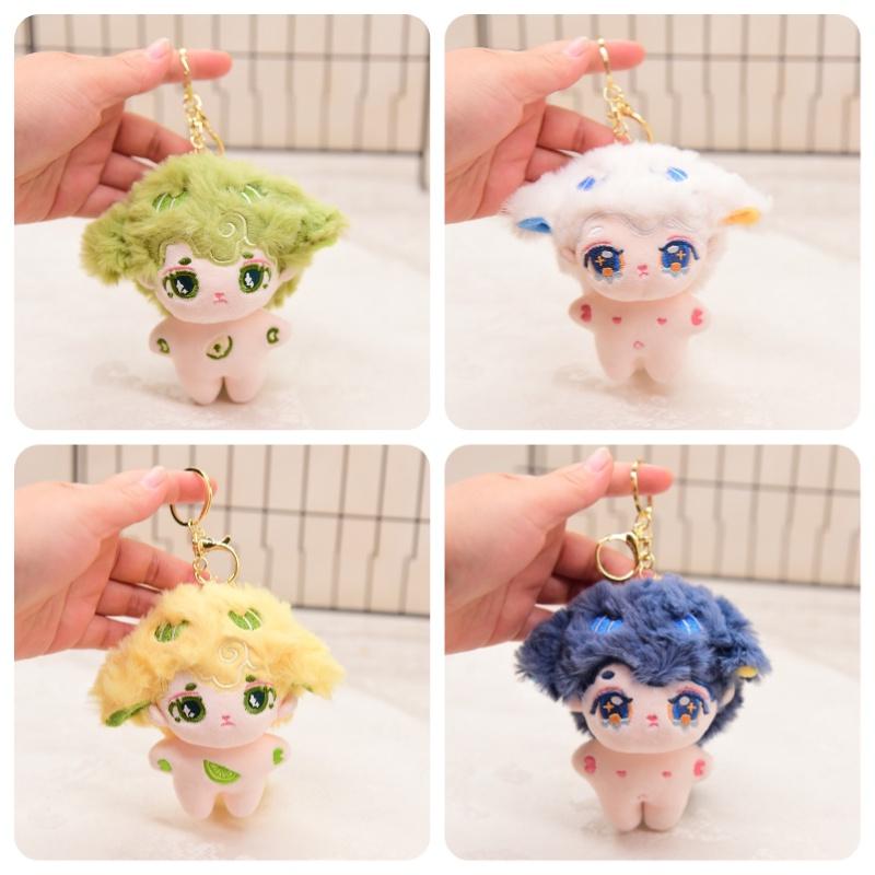 Cute Boy Cotton Doll Pendant With Missing Tooth Plush Keychain Transforming Little Sheep Backpack Ornament High-quality Hanging Decoration 12cm)