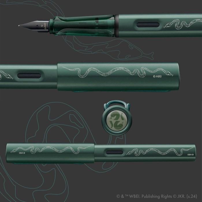 Lamy AL-star Harry Potter Slytherin Special Edition Fountain Pen with House Emblem EF Steel Nib Lightweight Aluminum Body Includes