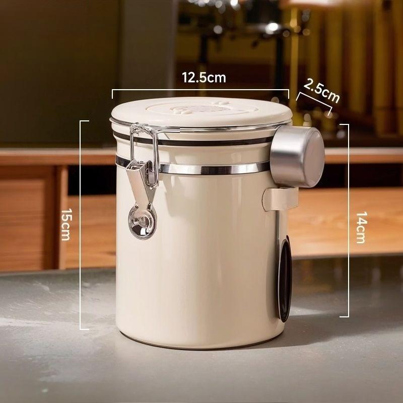 Coffee Beans Vacuum Storage Jar Stainless Steel Jars Aesthetic Hermetic Grains Container Elegant Luxury Nut Containers with Lid