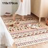 Cotton Linen Boho Rugs for Living Room Muslim Retro Ethnic Anti Slip Bedroom Area Rugs and Carpets Print Tatami Prayer Floor Mat