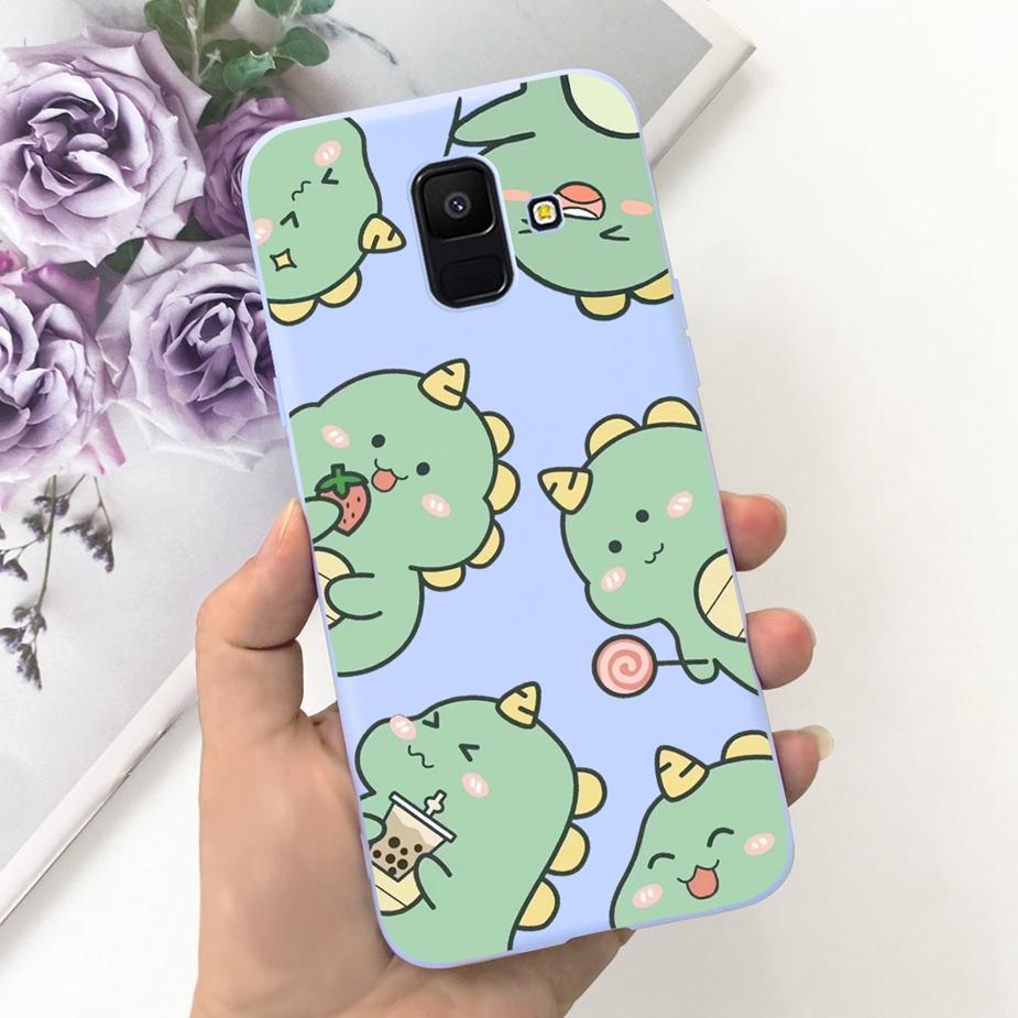 For Samsung Galaxy A6 Plus 2018 Case SM-A605F Cute Dinosaur Cartoon Cover Soft TPU Phone Case For Samsung A6 2018 A600F A6+ Bags