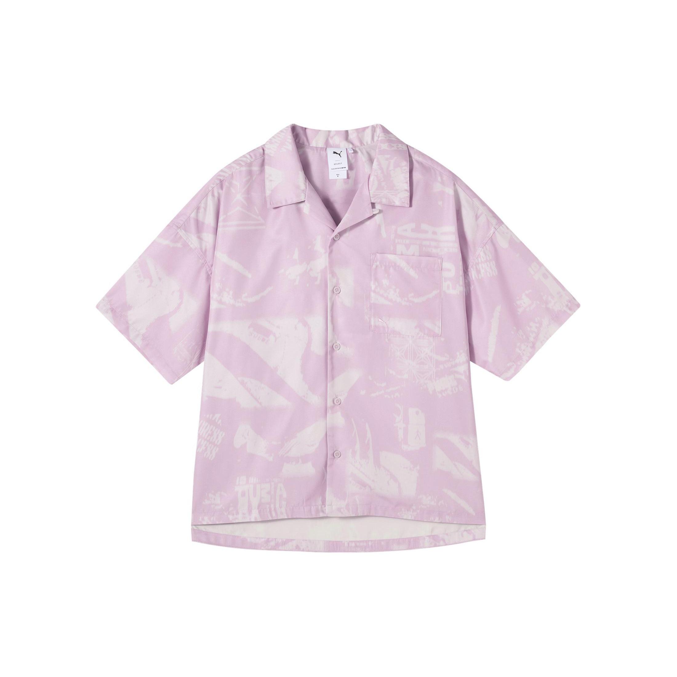 

New PUMA D AOPSHORTSLEEVE Shirt Unisex Light Purple 627749-60 L