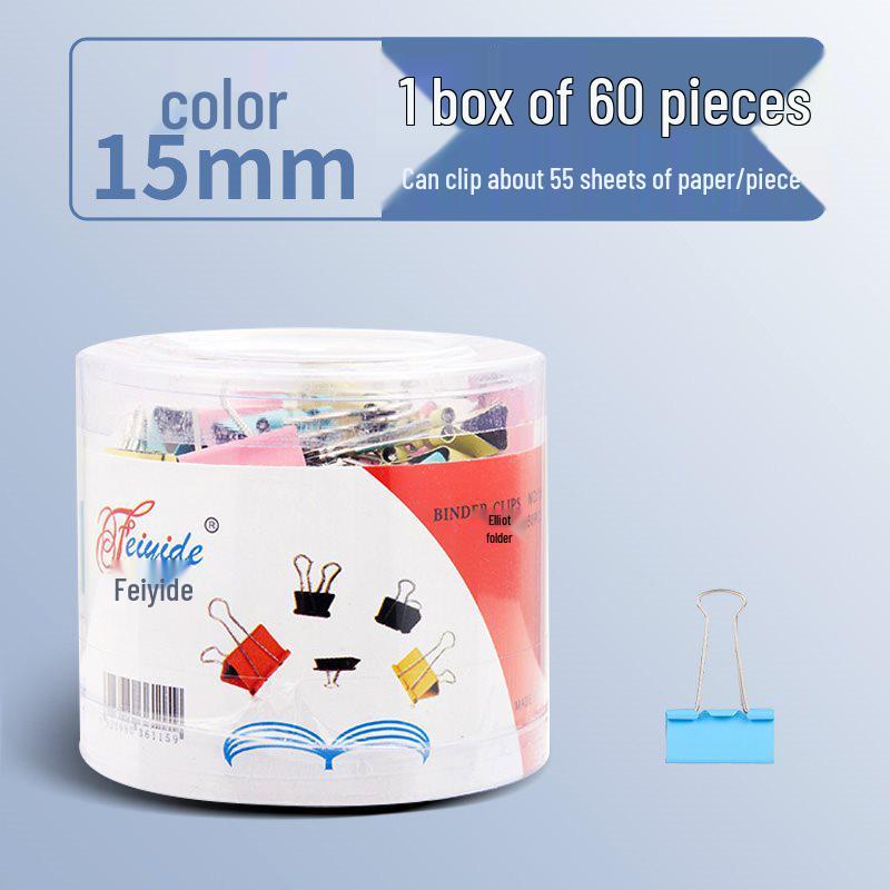Mixed Pack of Colored Bulldog Clips - Large, Medium, and Small Paper Clips for Documents and Books