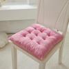 Gold Medal Crystal Velvet Chair Cushion with Straps - Thickened and Pure Color for Office Use